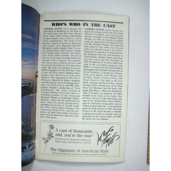 Moon Misbegotten Playbill Opening Night March 19 2000 Cherry Jones Gabriel Byrne - Picture 4 of 7